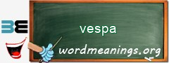 WordMeaning blackboard for vespa